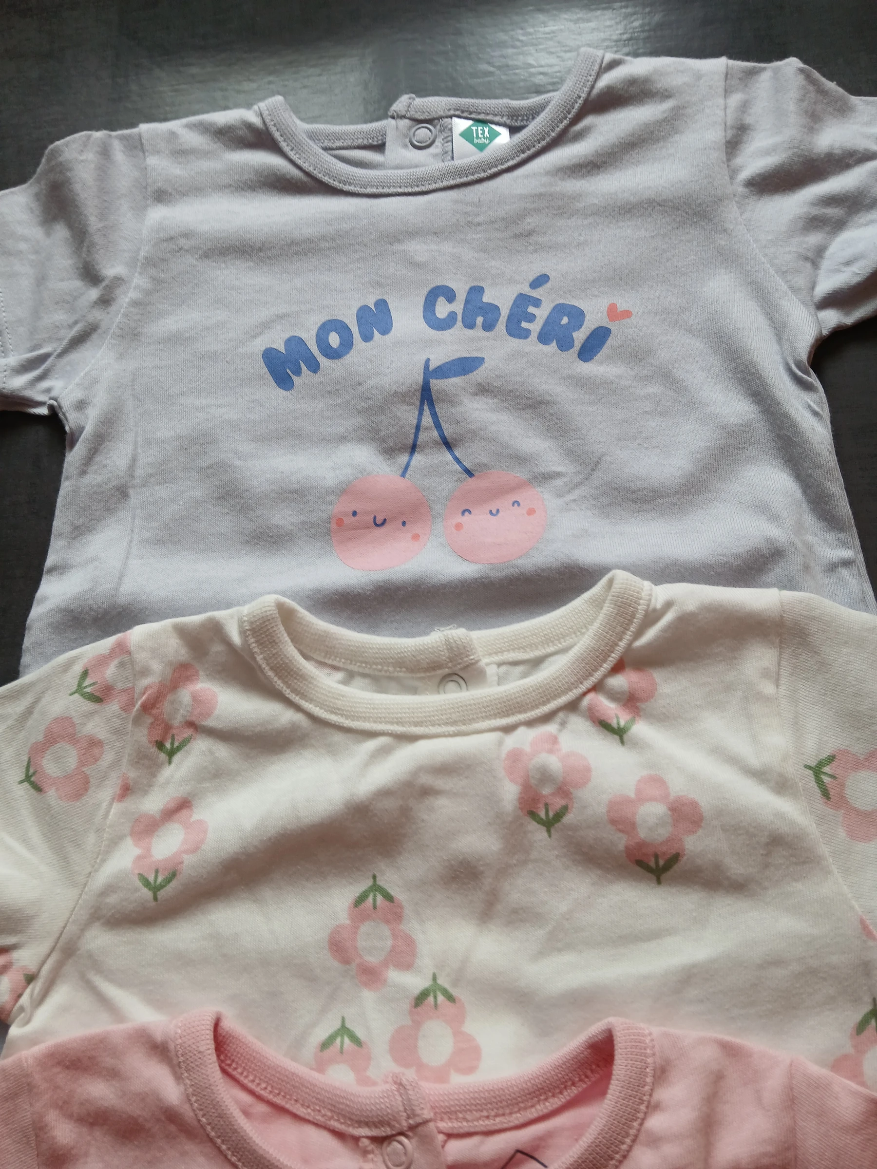 lote 3 monos combishort niña tex baby 60 cm 3 meses – photo 2